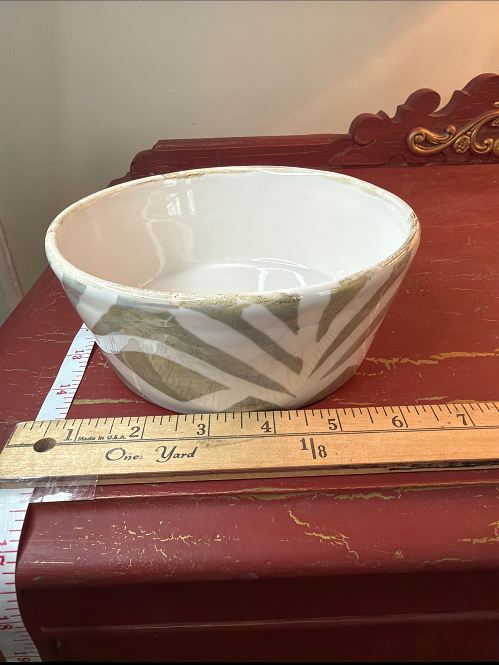 Vietri zebra print bowl